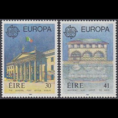 Irland Mi.Nr. 716-17 Europa 90, Postalische Einrichtungen, Postämter (2 Werte)