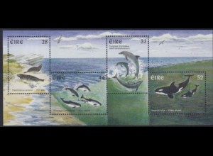 Irland Mi.Nr. Block 22 Meeressäugetiere, Robbe, Tümmler, Wal