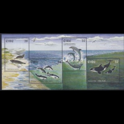 Irland Mi.Nr. Block 22 Meeressäugetiere, Robbe, Tümmler, Wal