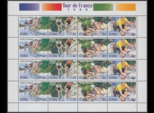Irland Mi.Nr. Klbg.1076-79 Tour de France, Fahrer auf Bergetappe (m.4x1076-79)