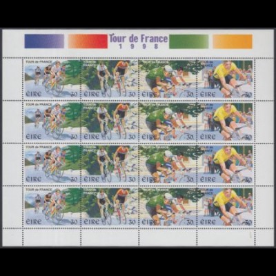 Irland Mi.Nr. Klbg.1076-79 Tour de France, Fahrer auf Bergetappe (m.4x1076-79)