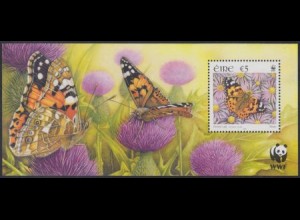 Irland Mi.Nr. Block 56 Weltweiter Naturschutz, Schmetterlinge, Distelfalter