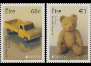 Irland Mi.Nr. 2131-32 Europa 15, Hist.Spielzeug, Lastwagen, Teddybär (2 Werte)