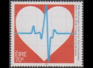 Irland MiNr. 2160 50Jahre Herzstiftung, Herz, EKG (70)