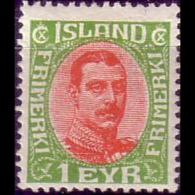 Island Mi.Nr. 83 König Christian X. im Oval (1)