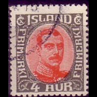 Island Mi.Nr. 85 König Christian X. im Oval (4)