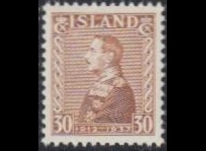 Island Mi.Nr. 188 25Jahre Regentschaft König Christian X (30)