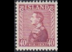 Island Mi.Nr. 189 25Jahre Regentschaft König Christian X (40)