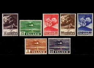 Island Mi.Nr. 247-53 Freim. Ausbruch des Vulkans Hekla (7 Werte)