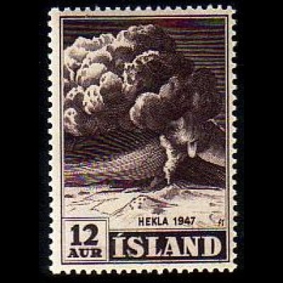 Island Mi.Nr. 247 Freim. Ausbruch des Vulkans Hekla (12)
