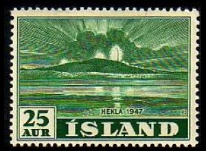 Island Mi.Nr. 248 Freim. Ausbruch des Vulkans Hekla (25)