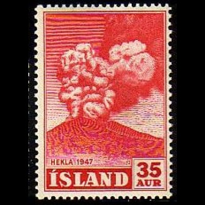 Island Mi.Nr. 249 Freim. Ausbruch des Vulkans Hekla (35)