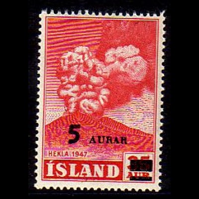 Island Mi.Nr. 292 Freim. Ausbruch des Vulkans Hekla (5 auf 35)