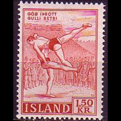 Island Mi.Nr. 314 Freim. Sport, Ringen (1,50)