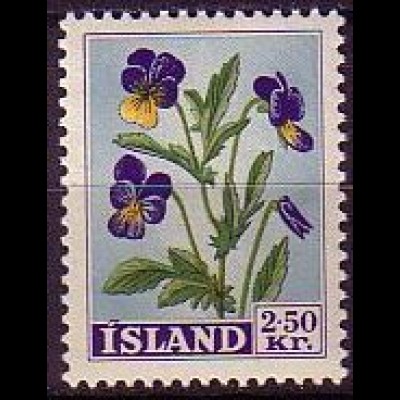 Island Mi.Nr. 324 Freim. Blumen, Stiefmütterchen (2,50)