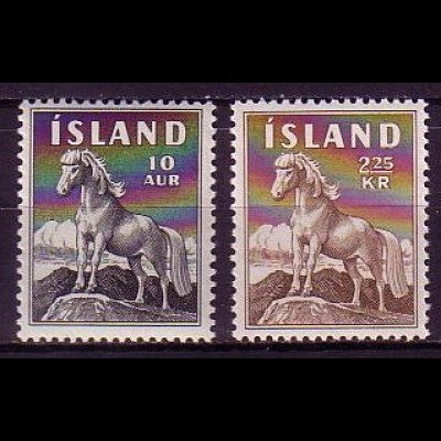 Island Mi.Nr. 325-26 Freim. Island-Pony (2 Werte)