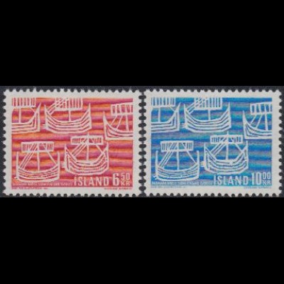 Island Mi.Nr. 426-27 Norden, Zusammenarbeit Post Skandinaviens (2 Werte)