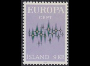 Island Mi.Nr. 461 Europa 72, Sterne (9)