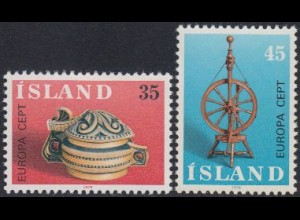 Island Mi.Nr. 514-15 Europa 76, Kunsthandwerk (2 Werte)