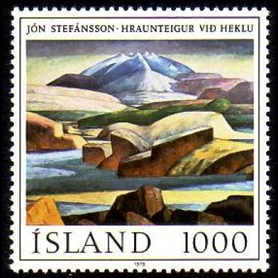 Island Mi.Nr. 535 Gemälde Hraunteigur mit Vulkan Hekla (1000)