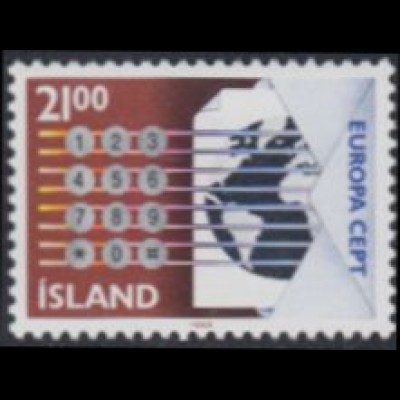 Island Mi.Nr. 683 Europa 88, Transport- und Kommunikationsmittel (21.00)