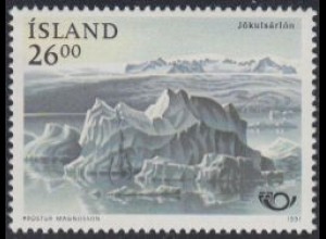 Island Mi.Nr. 747 NORDEN, Tourismus, Gletschersee (26.00)