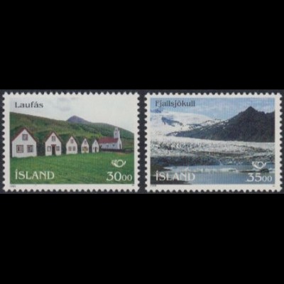 Island Mi.Nr. 824-25 NORDEN, Tourismus (2 Werte)