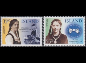 Island Mi.Nr. 844-45 Europa 96, Berühmte Frauen (2 Werte)