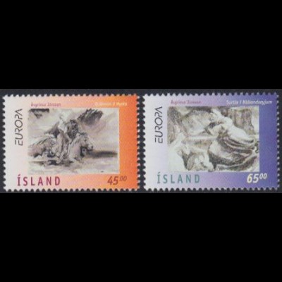 Island Mi.Nr. 872-73 Europa 97, Sagen und Legenden (2 Werte)
