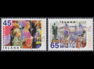 Island Mi.Nr. 890-91 Europa 98, Nationale Feste und Feiertage (2 Werte)