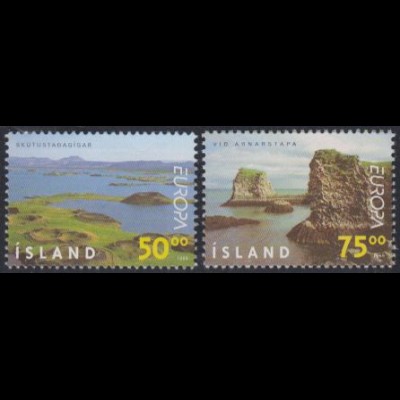 Island Mi.Nr. 913-14 Europa 99, Natur-+ Nationalparks (2 Werte)