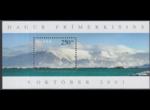 Island Mi.Nr. Block 29 Tag der Briefmarke, Berg Esja