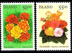 Island Mi.Nr. 1051-1052 Sommerblumen (V) (2 Werte