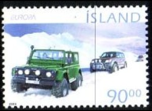 Island Mi.Nr. 1067 Europa; Ferien - Gletscherfahrt mit Geländewagen (90.00)