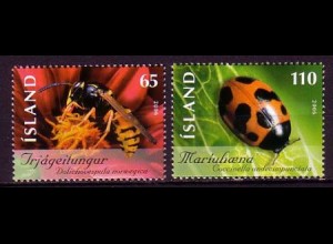 Island Mi.Nr. 1142-43 Insekten (2 Werte)