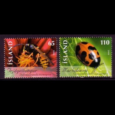 Island Mi.Nr. 1142-43 Insekten (2 Werte)