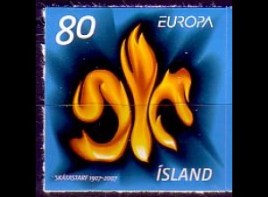 Island Mi.Nr. 1170 Europa 07, Pfadfinderemblem, selbstklebend (80)