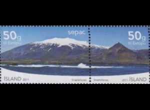 Island Mi.Nr. Zdr.1327-28 SEPAC, Landschaften, Nationalpark