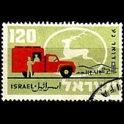Israel Mi.Nr. 173 10 Jahre Israel Post, Automobilpostamt (120Pr)
