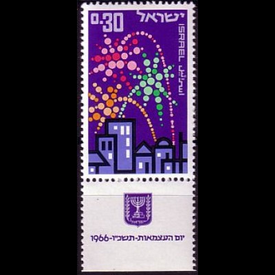Israel Mi.Nr. 357-Tab Unabhängigkeit, Feuerwerk (30A)