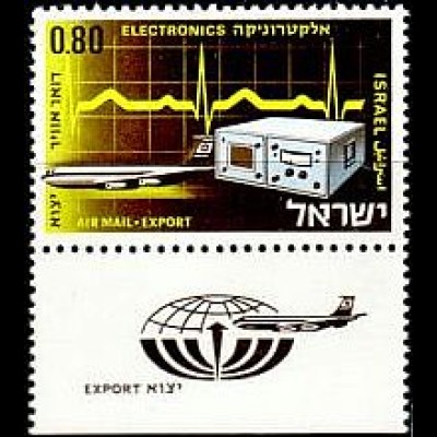 Israel Mi.Nr. 412-Tab Flp.-Ausgabe, Elektronisches Gerät (80A)