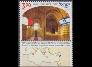 Israel Mi.Nr. 2391-Tab Diplomatische Beziehungen mit Malta (3,90)