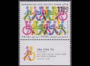 Israel MiNr. 2597-Tab Integration Behinderter, Piktogramme (11,60)