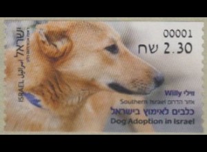 Israel ATM Mi.Nr. 111 Freim. Aufnahme herrenloser Hunde, Willy, skl (2,30)