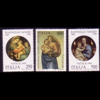 Italien Mi.Nr. 1861-1863, 500. Geburtstag von Raffael