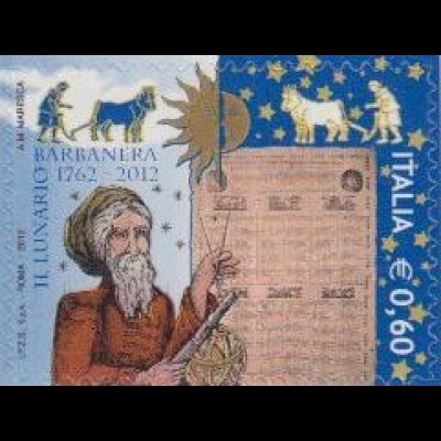 Italien Mi.Nr. 3525 Barbanera-Almanach, Seite d.Erstausg.Mondkalender skl (0,60)