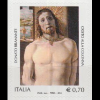 Italien Mi.Nr. 3682 Kulturelles Erbe, Gemälde Christus v.D.Bramante, skl (0,70)