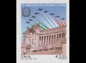 Italien Mi.Nr. 3913 70Jahre Republik Italien, Kunstflugstaffel Wappen skl (0,95)