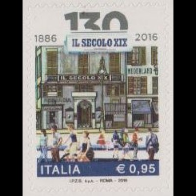 Italien MiNr. 3940 Spitzenprodukte, Tageszeitung Il Secolo XIX, skl (0,95)