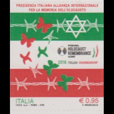 Italien MiNr. 4029 Präsidentschaft Int.Holocaust Remembrance Alliance,skl (0,95)